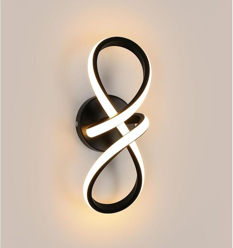 COMELY Moderne LED-Wandleuchte 20W aus Aluminium, LED-Deckenleuchte in Form einer 8, L29xW10cm, für Flur, Wohnzimmer, Sc...