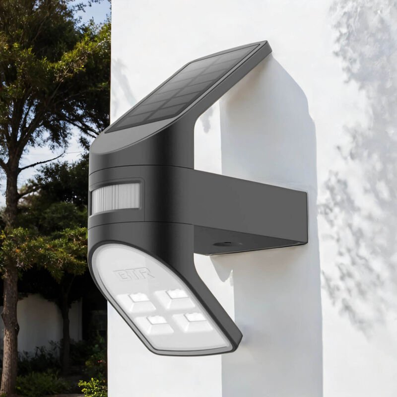 Licht-erlebnisse - led Wandlampe außen mit Bewegungsmelder Garten Terrasse 4000 k Solarlampe