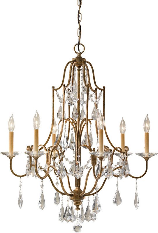 Thumbnail - Valentina - 6 Light Chandelier Bronze Finish, E14 - Elstead
