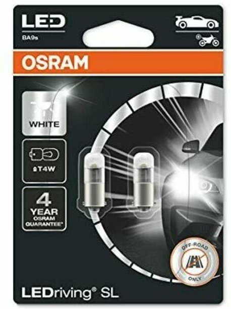 2 led-glühbirnen osram 3893dwp-02b-ba9s 12v 1w