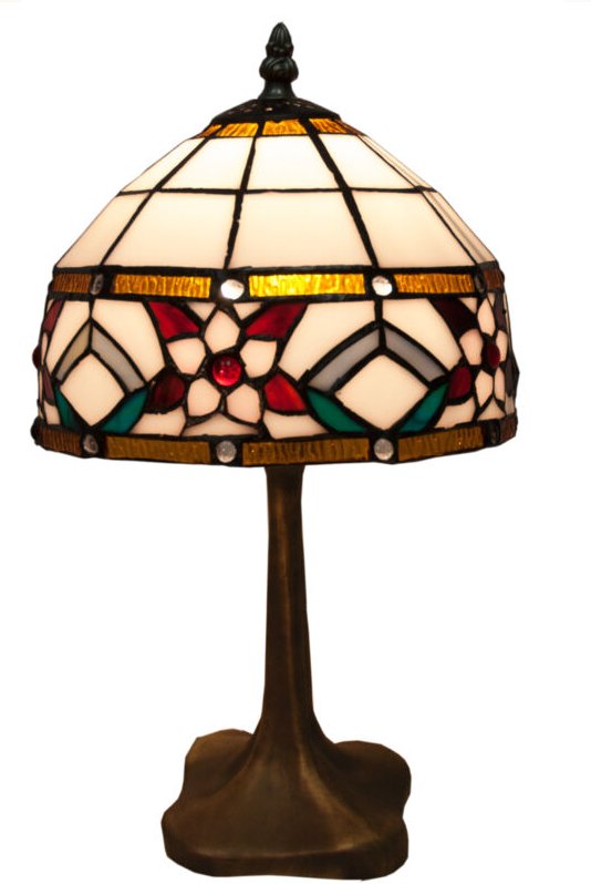 Tischlampenförmiger Eisensockel mit 20 cm Durchmesser Lampenschirm der Museum-Serie