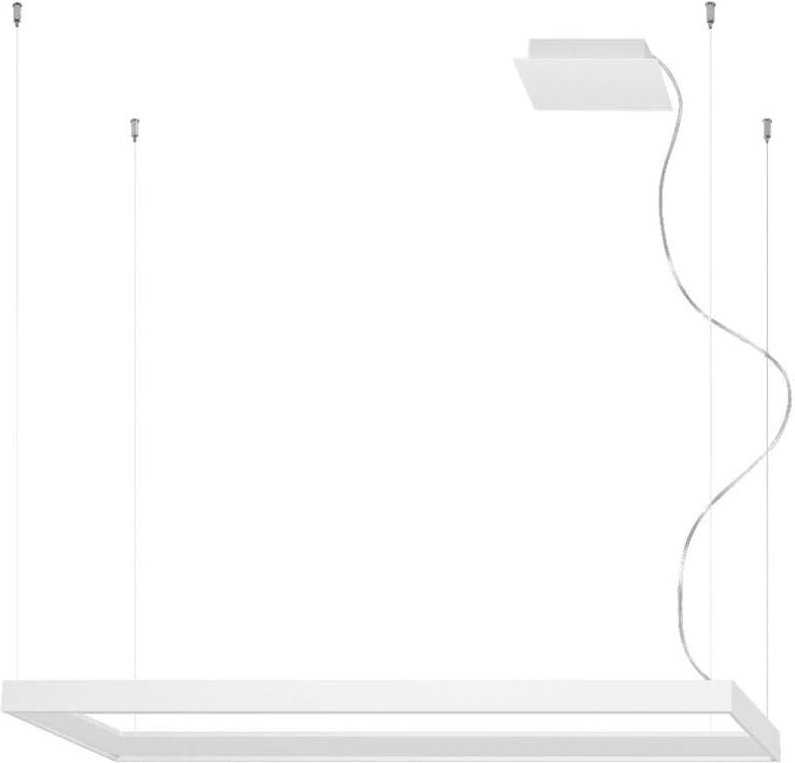 Thumbnail - Hängelampe Pendelleuchte Esszimmerlampe weiß led Alu Wohnzimmerleuchte eckig