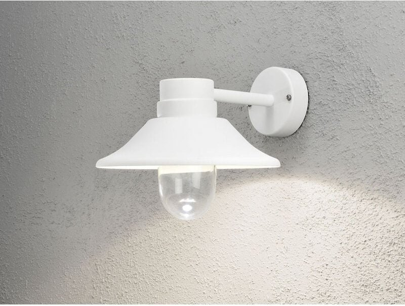 Thumbnail - Konstsmide - led Außenwandleuchte vega Aluminium Weiß & Klarglas, Höhe 26,5cm