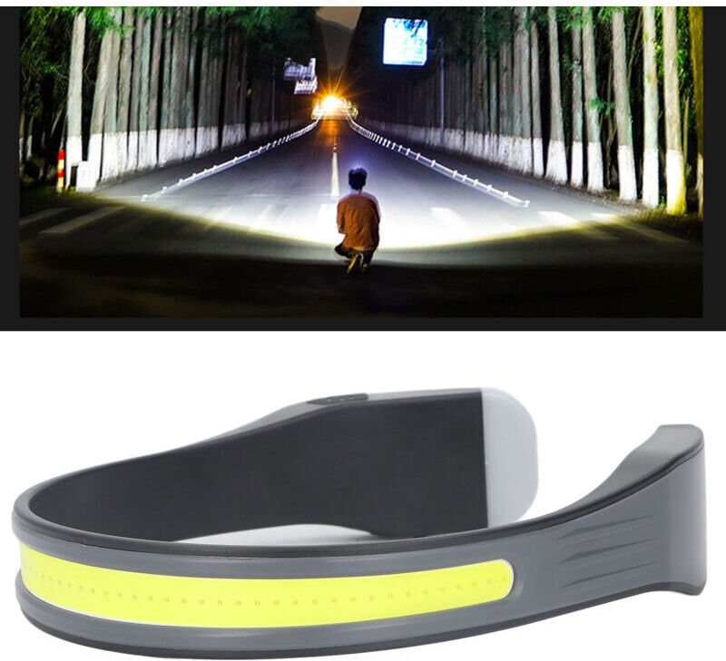LED-COB-Stirnlampe, wiederaufladbar, IPX4, wasserdicht, für Arbeit und Joggen, DUBUNS