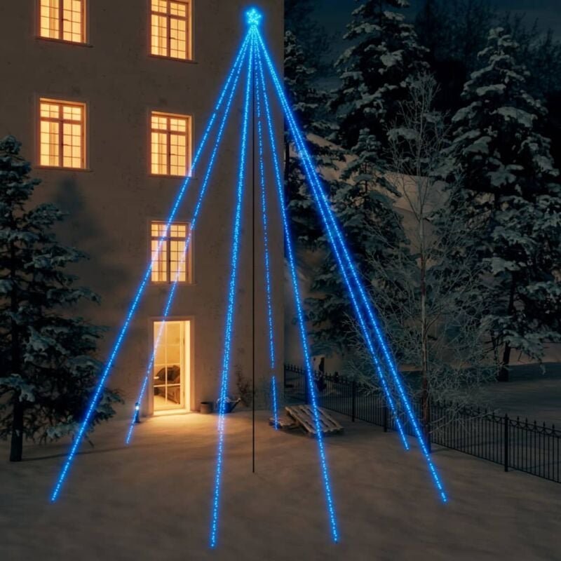 Vidaxl - led Weihnachtsbaum Indoor Outdoor 1300 LEDs Blau 8 m
