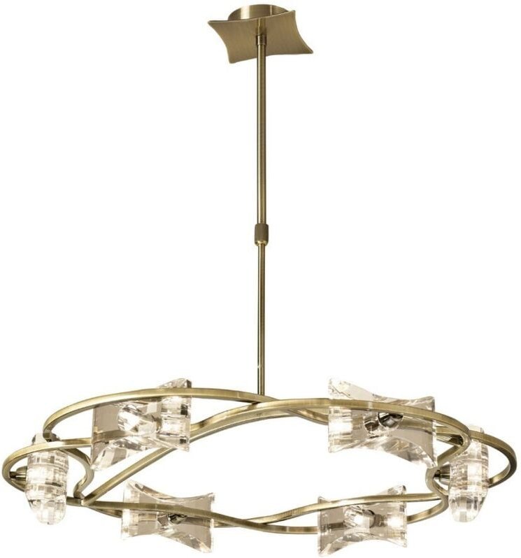 Inspired Mantra - Kromo - Teleskop Semi Flush 6 Light G9 Rund, Antik Messing