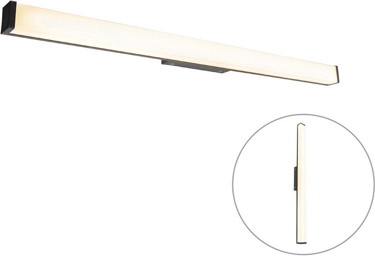 Moderne Badezimmer-Wandleuchte schwarz 92 cm IP44 - Cascada