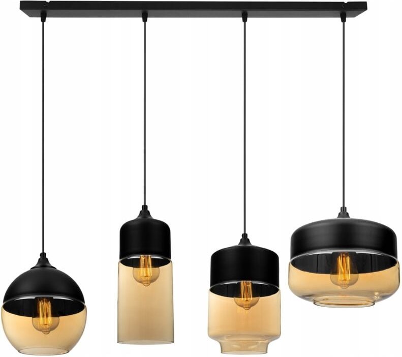 Hängende Deckenleuchte, Glasplafon, Led-Lampe