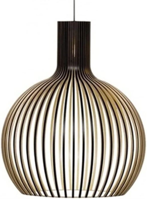 Kleine Pendelleuchte im Retro-Bauernhausstil aus Holz im Halbkugel-Stil, antiker Kronleuchter, Hängelampe für Kücheninse...