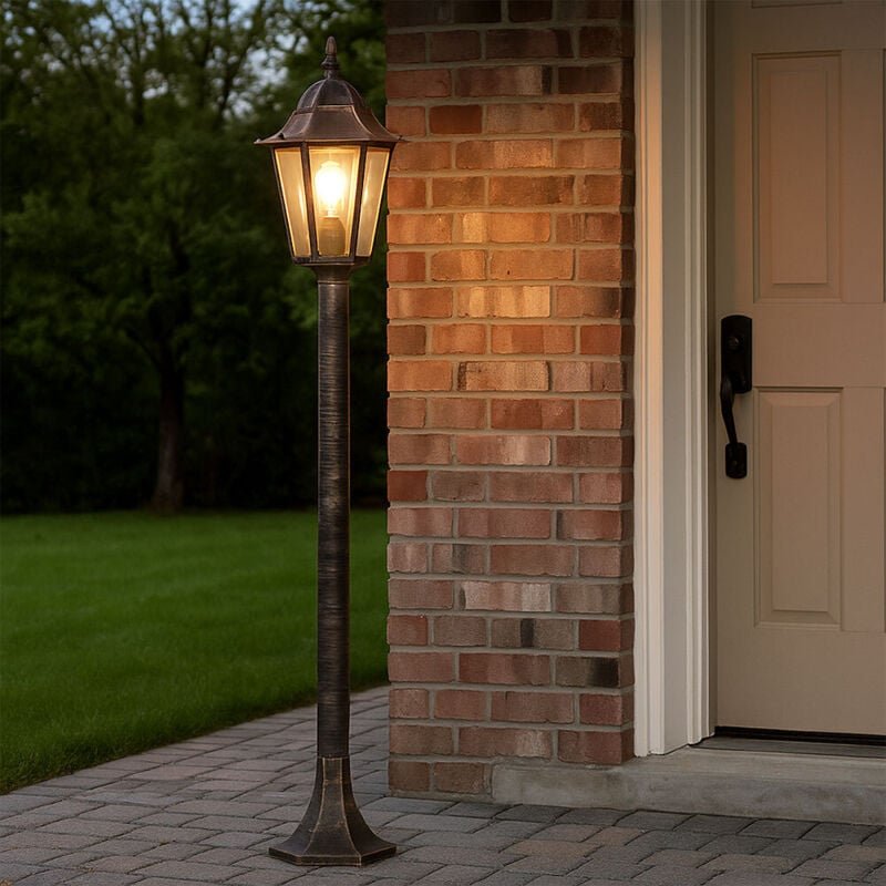 Etc-shop - Gartenlaterne für Draußen Strom Außenstehlampe für Garten Terrassenlampen Außen, led 7W 630Lm warmweiß, DxH 2...