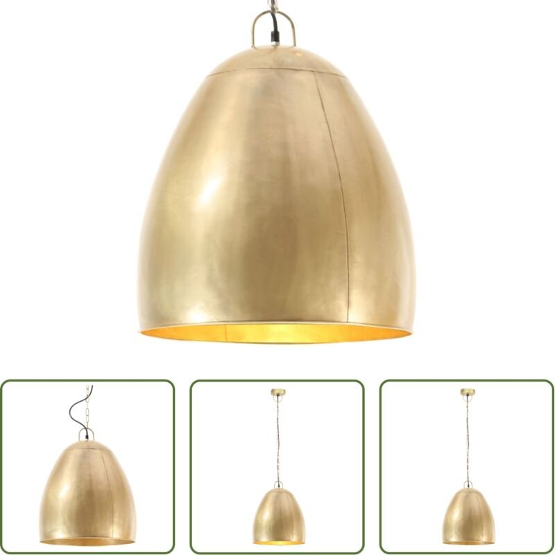 vidaXL Eisen Lampe - Hängelampe Industriestil 25 W Messing Rund 42 cm E27