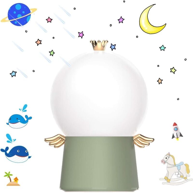 Baby-Projektor-Nachtlicht, Kinder-LED-Nachtlicht, Sternenhimmel-Projektorlampe, 360 ° drehbar, 8 Lieder, 6 Projektionsfi...