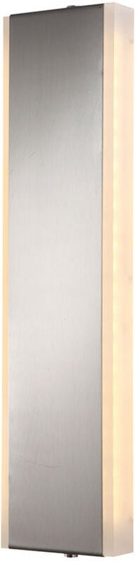 Wandlampe led Wandleuchte 2 flammig Glas Flurlampe satiniert, Metall nickel matt, 2x 12W 2x 925lm warmweiß, BxH 11 x 44 ...