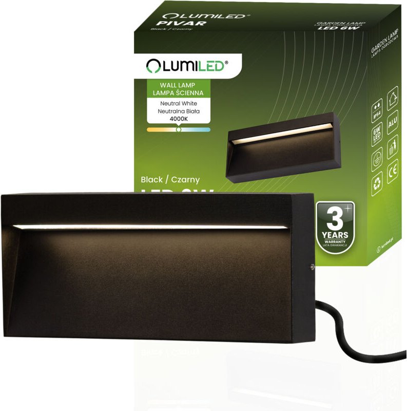 Gartenleuchte, Fassadenwandleuchte, 6W LED IP54, PIVAR LUMILED
