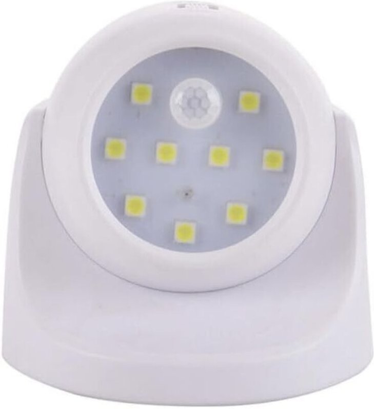 LED-Außenstrahler, Außenstrahler mit Bewegungsmelder, Kabelloser LED-Außenfluter, 150 Lumen, Abnehmbare Kugel, 360 Grad ...