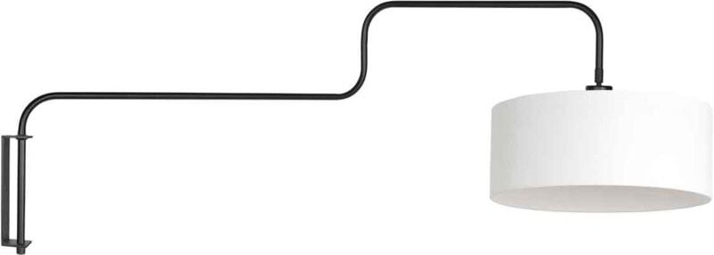 Wandleuchte - Bloeba - weiß schwarz - metall stoff - - Steinhauer