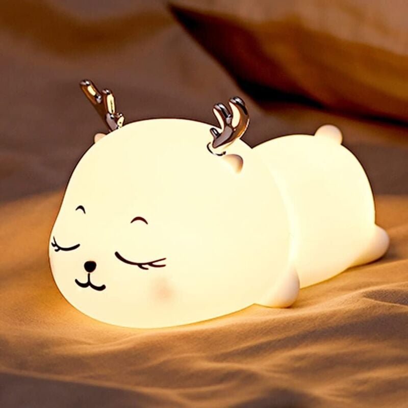 CocoSugar USB-LED-Nachtlicht in Hirschform mit 7 Farbmodi