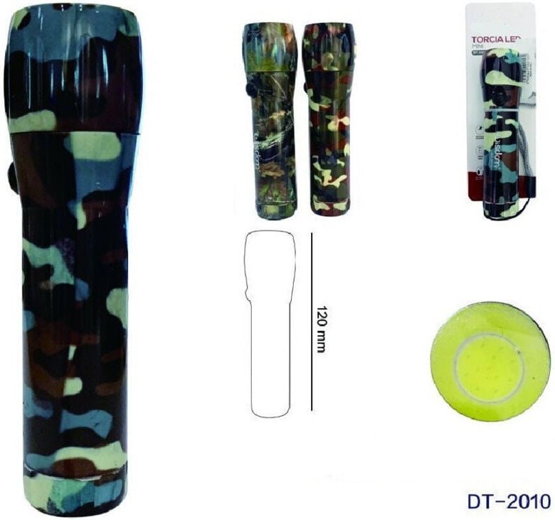 Trade Shop - MINI TRAGBARE TASCHEN-COB-LED-TASCHENLAMPE 120MM CAMOUFLAGE-MUSTER DT-2010 -