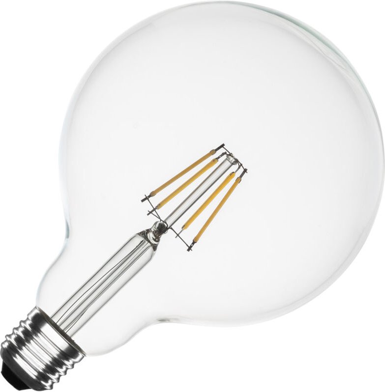 Efectoled - LED-Glühbirne Filament E27 6W 720 lm G125 No Flicker 2700K Warmweiß