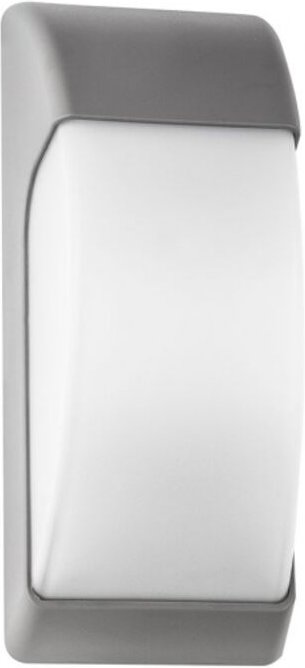 Fabrilamp - Wandleuchte espelta 1xe27 grau grau ip65 Polycarbonat 32x12,9x13 cm