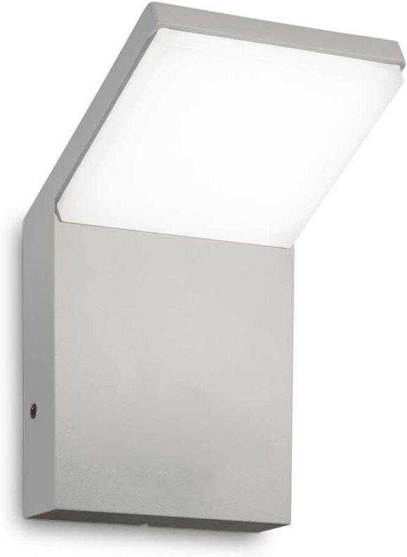 Ideal Lux STYLE Integrierte moderne LED-Wandleuchte für den Außenbereich, Grau, 1100 lm, 4000 K, IP54