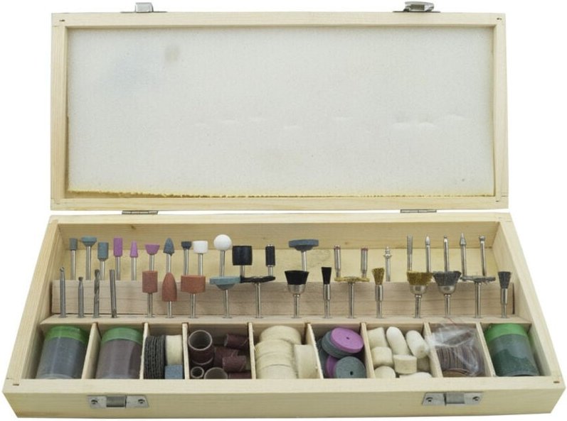 Trade Shop Traesio - Trade Shop - set zubehör werkzeuge schleifmaschine mini bohrer fräsen 200 stk modellierung -