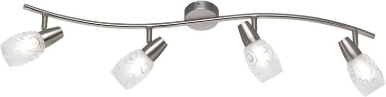 Colmar Nickel Spotlight 4 Led Spot Satiniertes Glas L79 cm Trio Lighting
