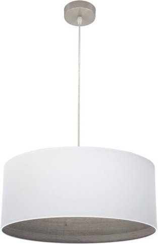 FABRILAMP Tatiana Pendelleuchte 1xe27 Nickel/weiß-mad.grau Regx50x50 Cm