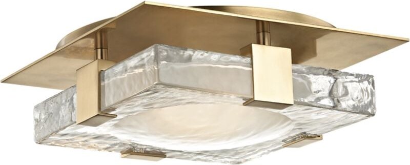 Hudson Valley Bourne LED-Wandleuchte aus gealtertem Messing