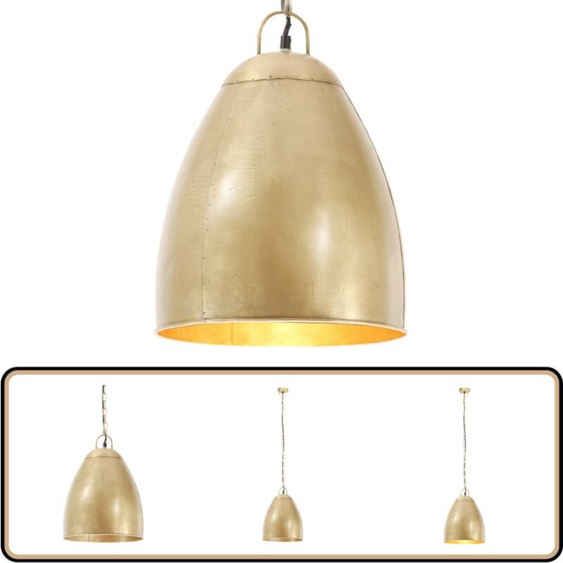 Hängelampe Industriestil 25 w Messing Rund 32 cm E27 - Hängeleuchte - Industrielampen - Messingleuchte - Wohnraumbeleuch...