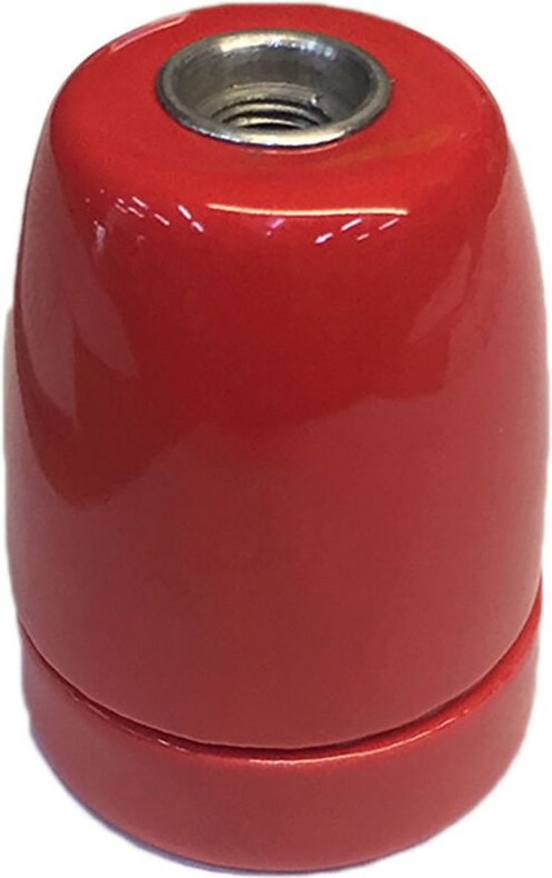 Vintage-Lampenfassung aus Keramik E27 4a 100 W 250 V Rot, ø47 x 59 mm