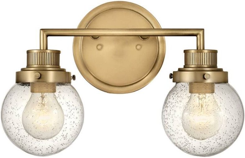 Thumbnail - Hinkley Poppy Badezimmer-Wandleuchte Heritage Messing, IP44 - Elstead