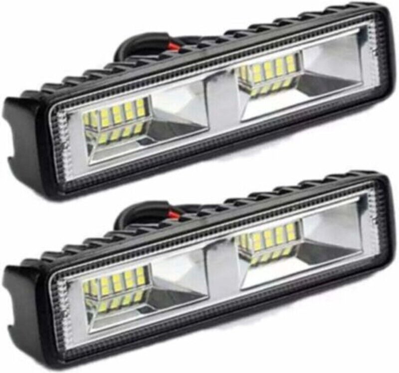 2 x 12V 24V LED-Arbeitsscheinwerfer, 16 LEDs, 48W, Offroad-Arbeitsscheinwerfer, IP67 wasserdicht, für Traktor, Motorrad,...