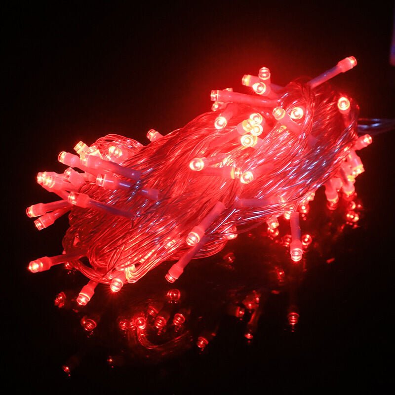 LED-Lichterkette, Blinkende Lichterkette, Deko-Lichterkette, Kleine Laternen, Schleierkraut, Weihnachtsbeleuchtung (20 M...