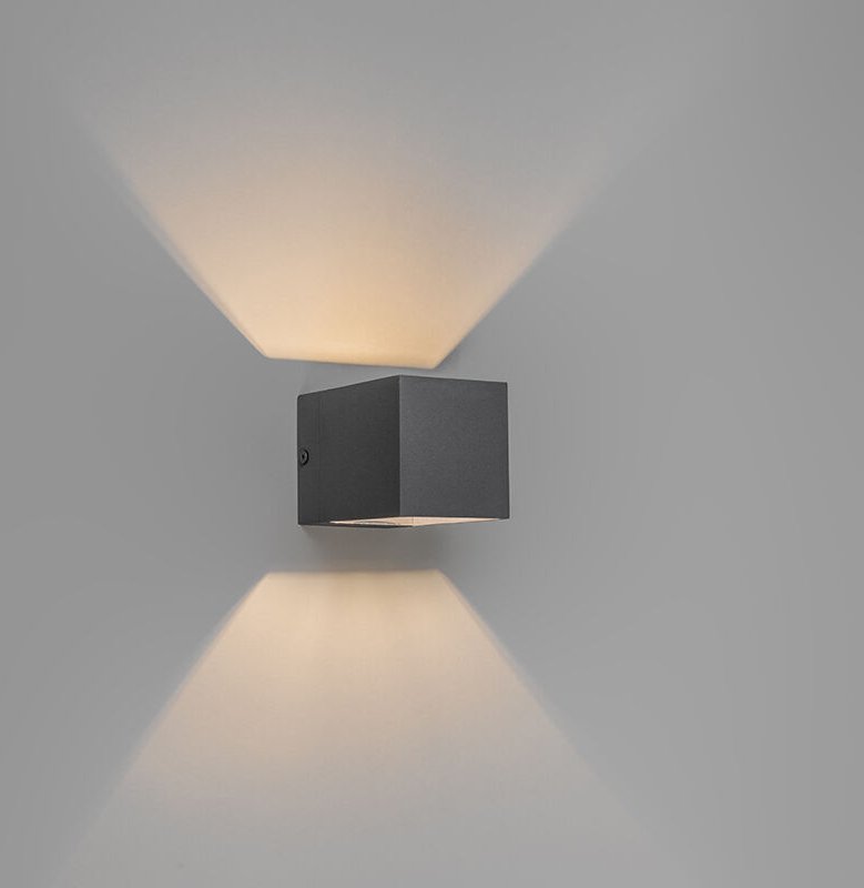 Set mit 2 modernen Wandleuchten Anthrazit - Transfer