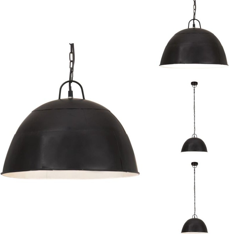 Hängelampe Vintage Industriestil 25 W Schwarz Rund 41 cm E27 - Deckenleuchte - Deckenleuchten - Innenbeleuchtung - Innen...