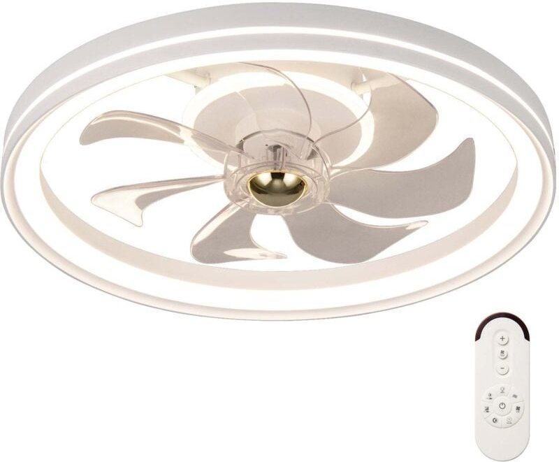 48 cm deckenventilator mit licht umkehrbar dimmbare led