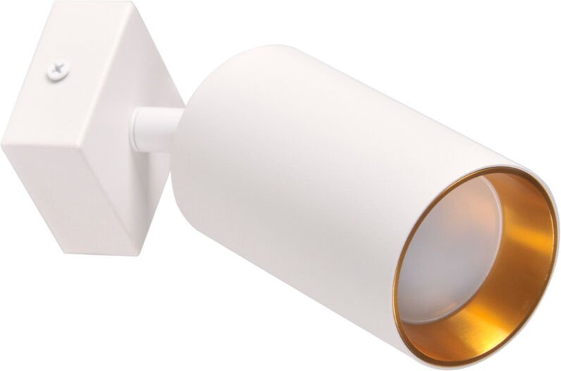 Wand- und Deckenleuchte 1 GU10 weiß + Goldring MARIBEL 321190 Polux