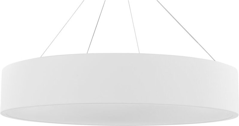Led Hängelampe Weiß Stahl u. Acryl ø 60 cm Rund Ringform mit Langem Kabel Modern für Flur Küche Esstisch Wohnküche Hohe ...