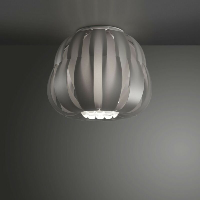 Linea Zero - Silberne Deckenleuchte Cm. 19 x 17 Uhr