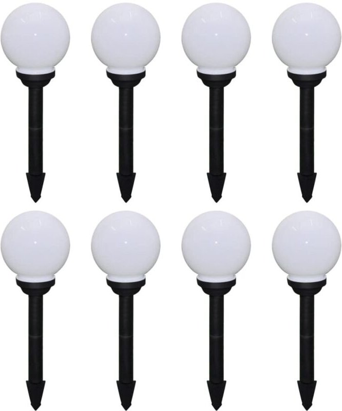 Wegeleuchten 8 Stk. led 15 cm mit Erdspieß Vidaxl