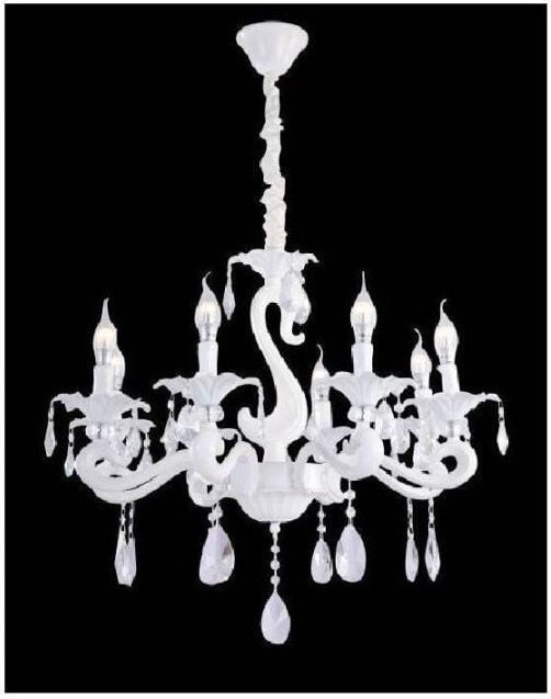 Trade Shop - klassischer deckenleuchter 8-ARMIG E14 attack-kristallglas A15-8 -