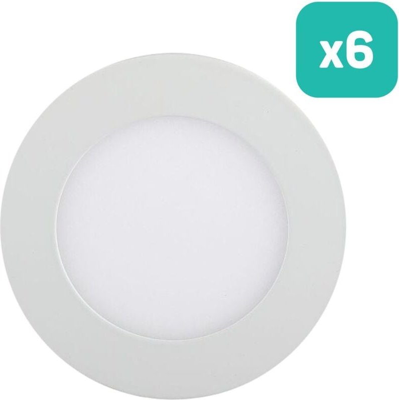 V-TAC LED Mini-Panel rund - Premium Serie - IP20 - Weiß - 18W - 1400 Lumen - 4000K - 6er-Pack