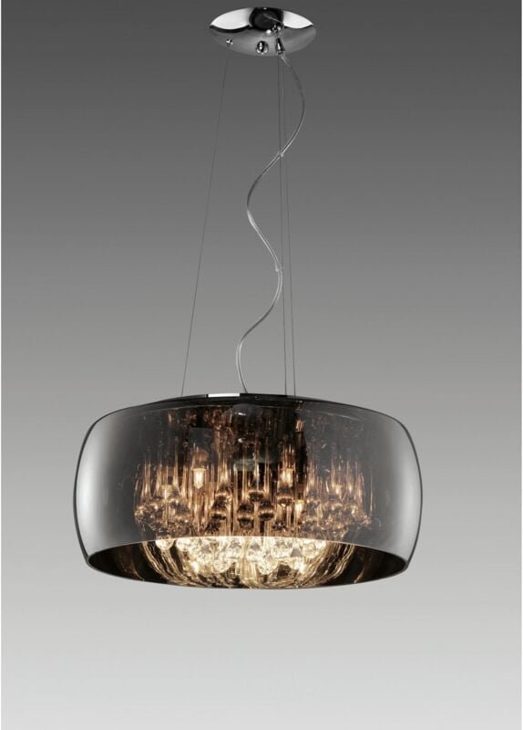 Steam Suspension Chromglas und Anhänger Ø50 cm Trio Lighting