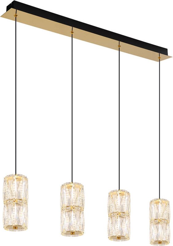 Thumbnail - Hängeleuchte Kristalllampe Pendelleuchte 3-Flammig led gold antik klar Esszimmer