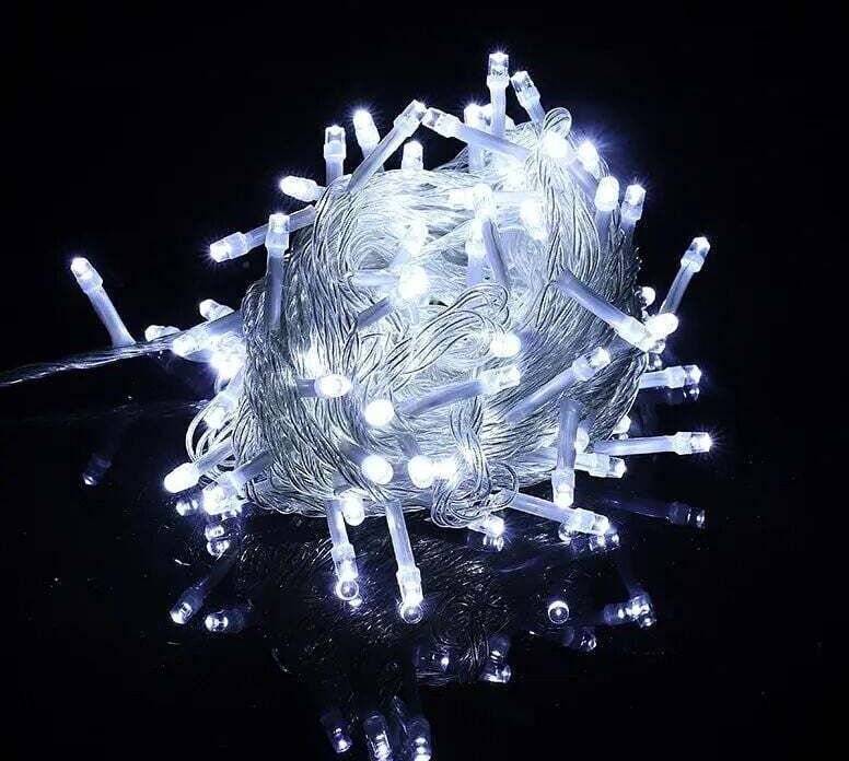 Lichterkette für den Außenbereich, IP65 wasserdicht, 8 Beleuchtungsmodi (10 m, 100 LEDs), für die Dekoration von Weihnac...