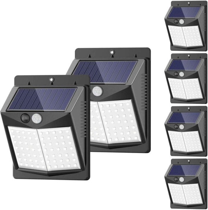 Thumbnail - Sechserpack Solarleuchten mit Bewegungsmelder für den Außenbereich – 3 Modi, wasserdichtes Solarlicht, kabellose Sicherh...