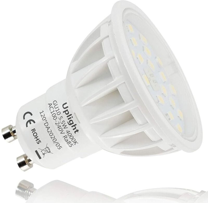 Trade Shop Traesio - Trade Shop - led strahler lampe 5W 24 led smd fassung GU10 weisses licht -