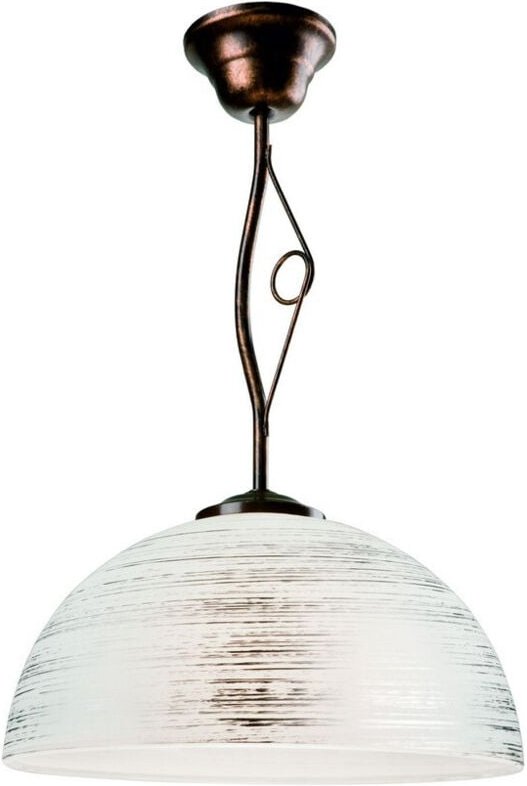 Lamkur Lighting - Lamkur Emilio Dome Pendel-Deckenleuchten mit Glasschirm, braun, 1x E27