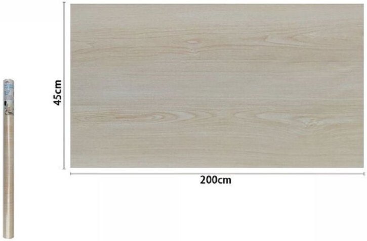 Trade Shop Traesio - Trade Shop - klebefolie rolle wand-effekt helles holz 45CMX2 mt wohnmöbel 71236 -